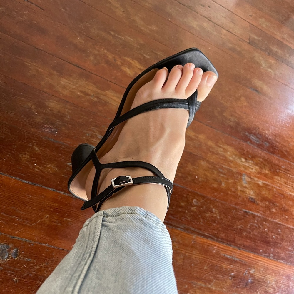 Arket leather toe heels